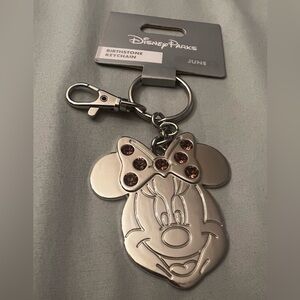 Authentic Disney Parks Minnie Mouse Birthstone Keychain